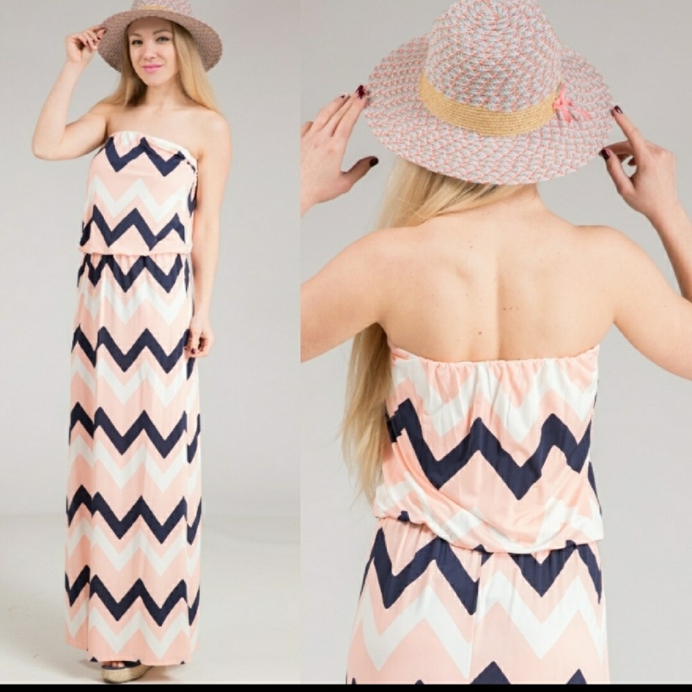 ♨New! Chevron print maxi dress